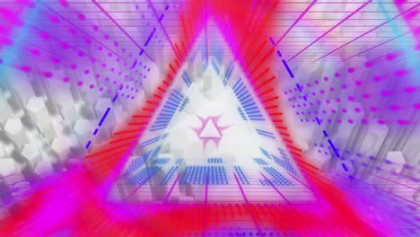 animación del túnel digital sobre las formas