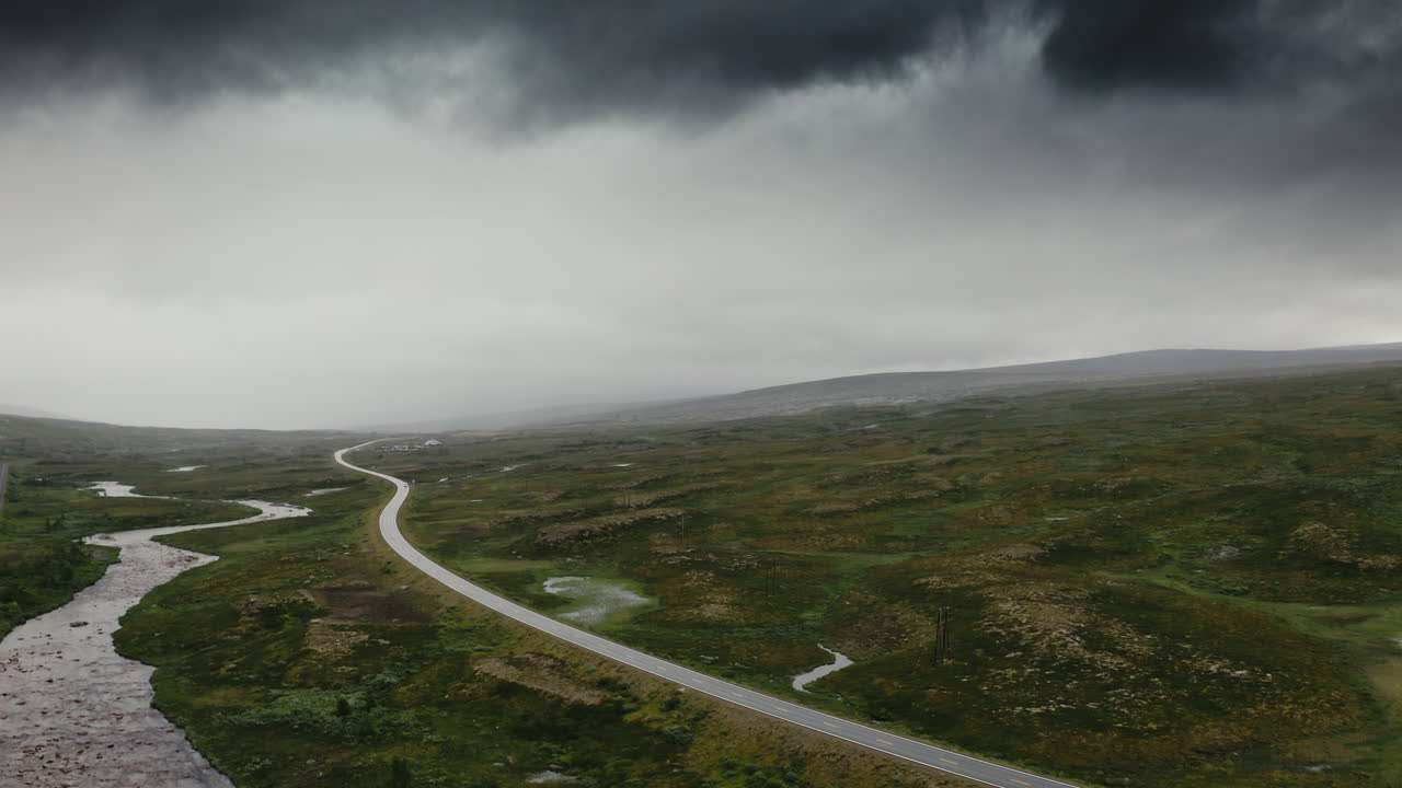 Polar Circle aerial landscape