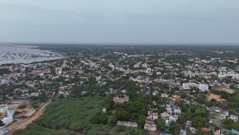 aerial video of rameshwaram island group would be another highlight of the aerial video, offering a unique perspective of the temple's geographical setting.