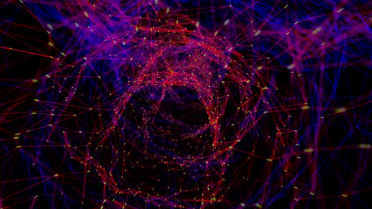 abstracto del espacio digital. túnel de datos de canal de pelado.