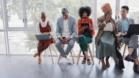 hiring, technology and recruitment waiting room