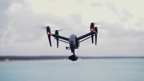 slow motion footage of flying drone - dji inspire 2 - quadcopter