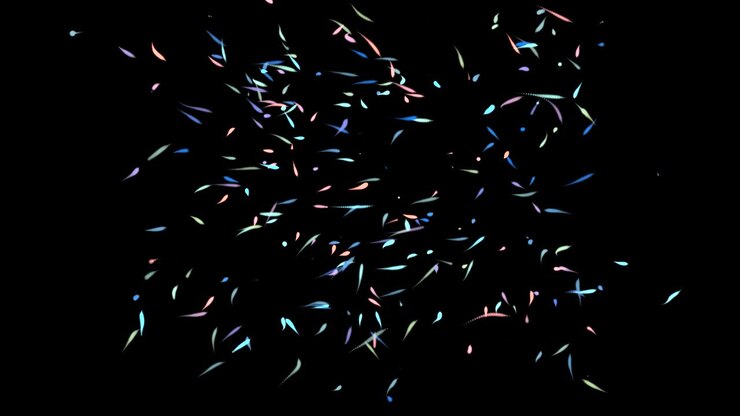 Particelle astratte colorate