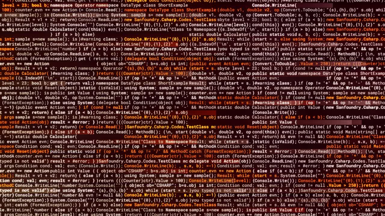 C# Programming Code Display