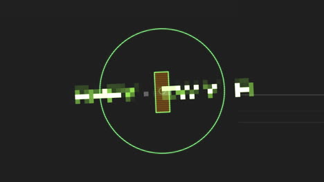 texto digital de feliz año nuevo en la pantalla de la computadora con elementos de hud