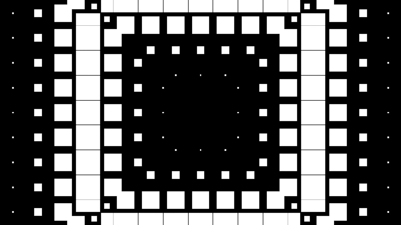 Abstract Geometric Animation of Expanding and Contracting Squares