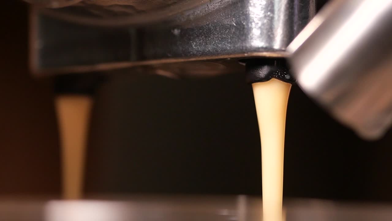Espresso Machine Brewing Coffee