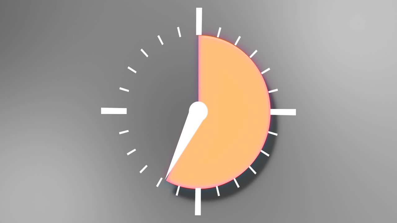 아날로그 시계의 디지털 생성 비디오