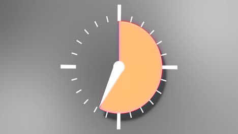 vídeo generado digitalmente de un reloj analógico