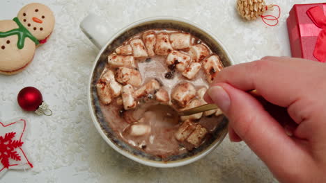 christmas hot chocolate with marshmallows