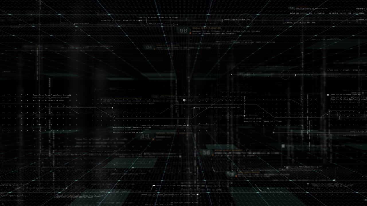 Futuristic Matrix Cyber Environment