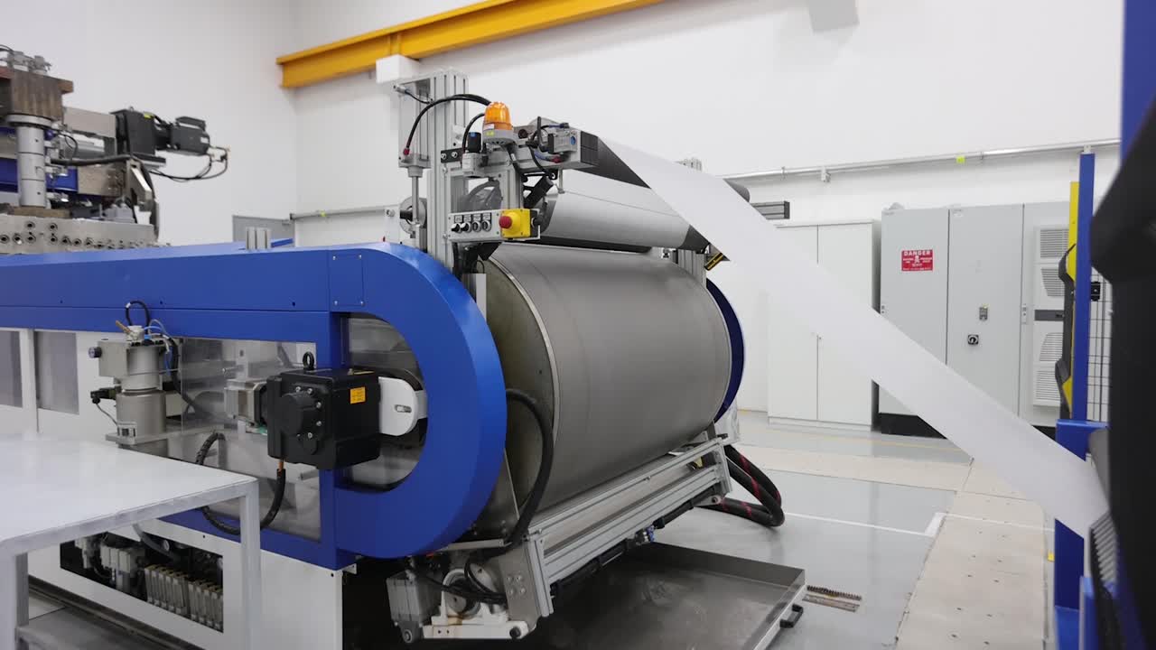 Industrial machine for EVA plastic film paper roll production