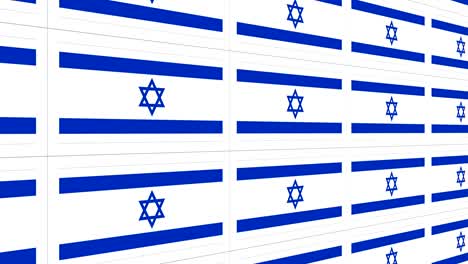 postales con la bandera nacional de israel en bucle
