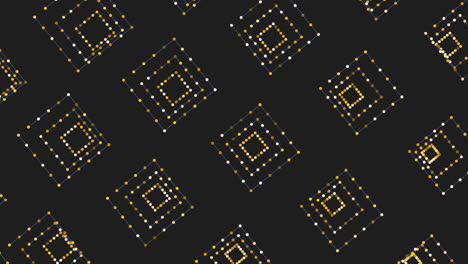 rainbow squares futuristic pattern with neon dots and lines 2