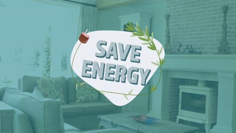 animation of save energy over house interior