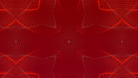 caleidoscopio formas rojas abstractas en movimiento