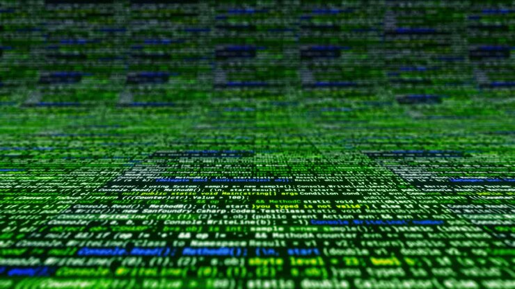 Close-up view of computer code