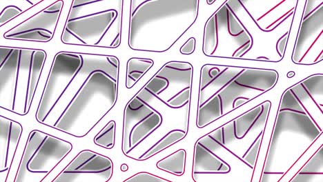 fondo de movimiento abstracto de rayas 3d en papel blanco y púrpura