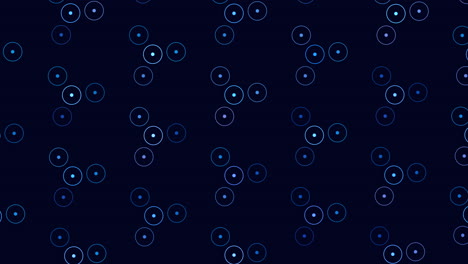 abstract rings pattern in rows on black gradient