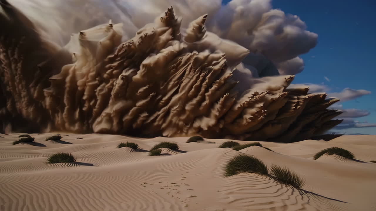 Dramatic Sandstorm in the Desert