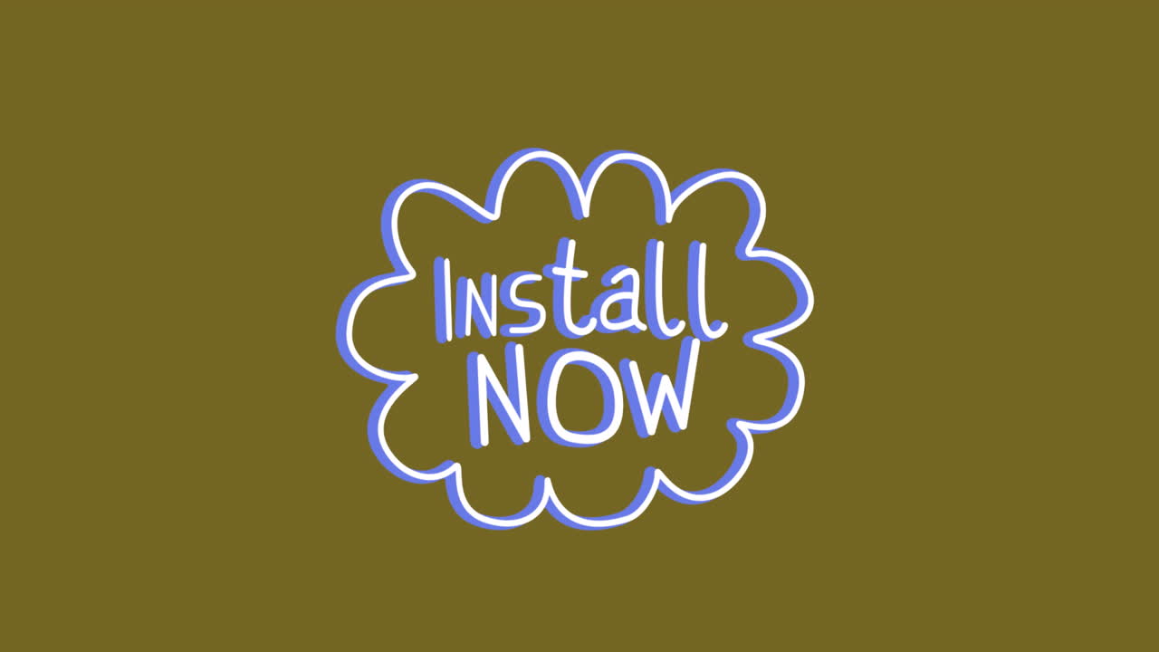 이제 녹색 배경 위에 텍스트와 모양을 설치하는 애니메이션