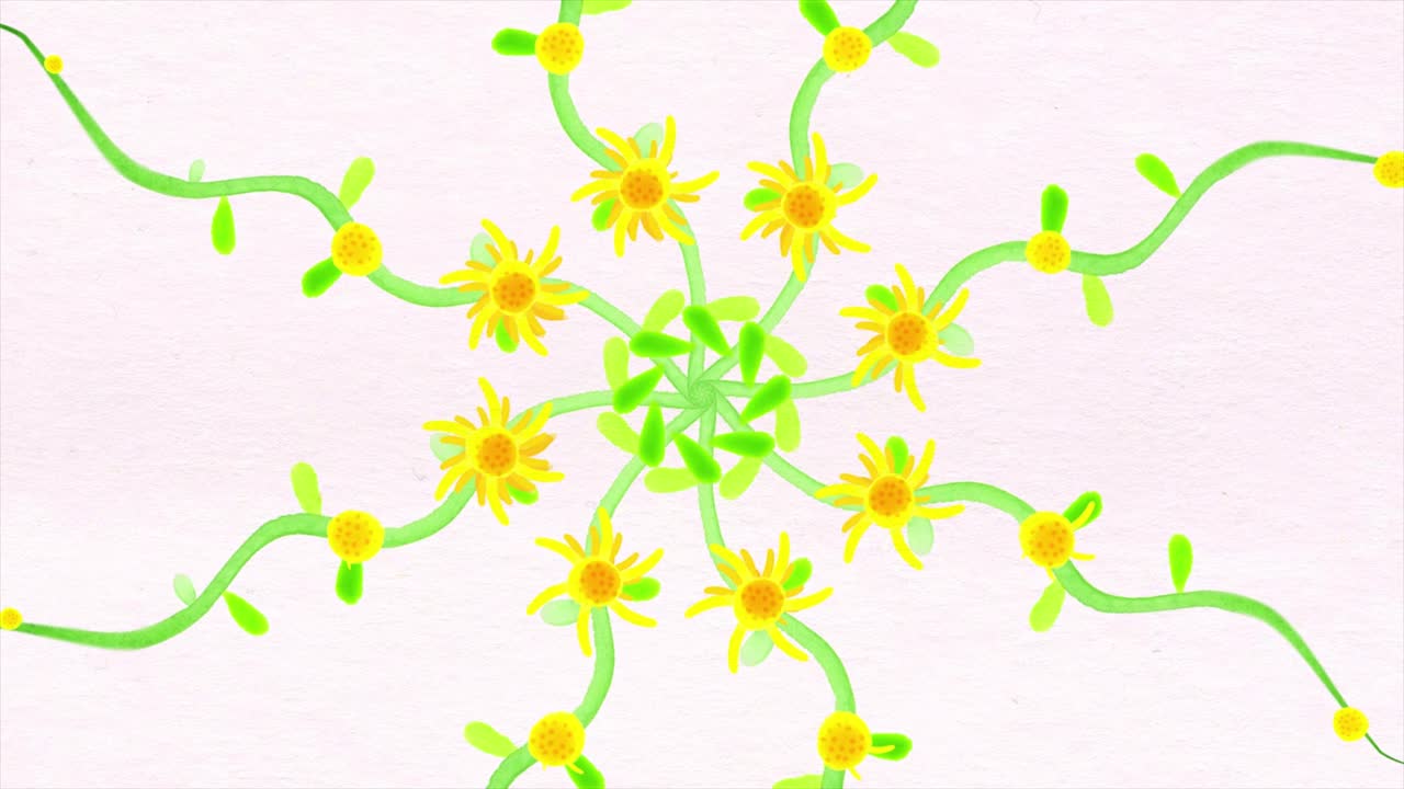 mandala floral con acuarela