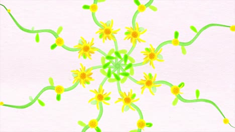 mandala floral con acuarela