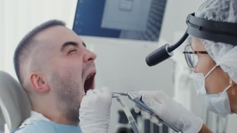 patient undergoing an oral examination