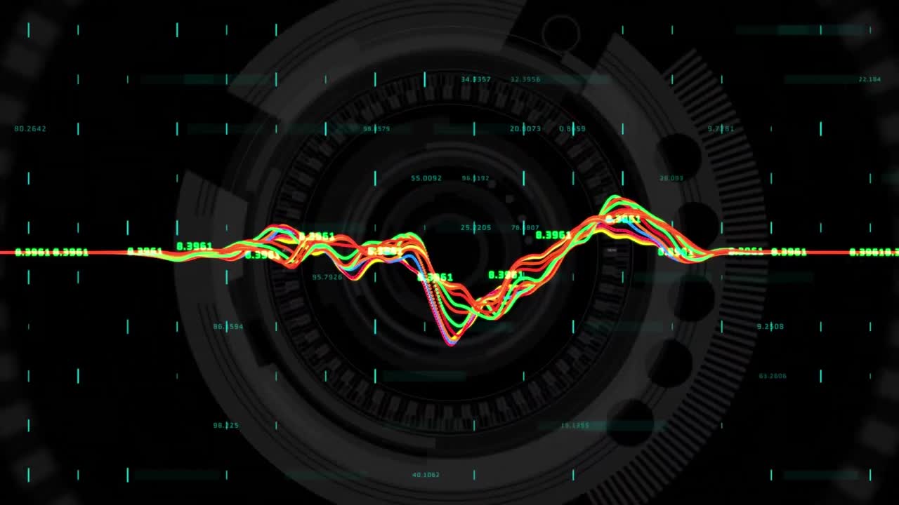 원 위의 데이터 처리의 애니메이션