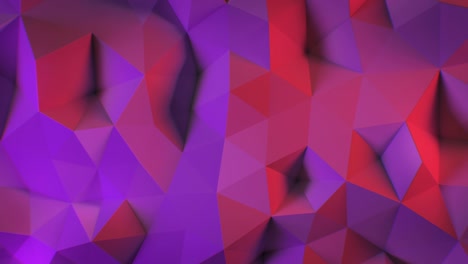 hermosa superficie poligonal abstracta transformándose en animación 3d en bucle de luz multicolor. pared de color moviéndose con fondo sin costuras