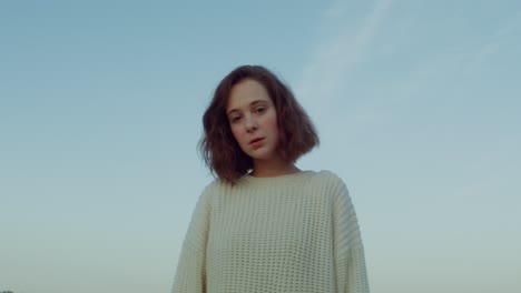 teenage girl portrait outdoors