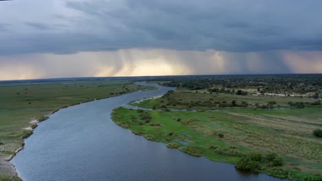 aerial footage of a beautiful river in namibia