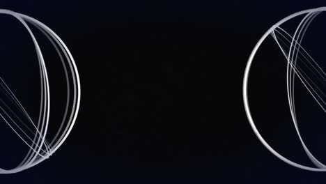 animation of scopes scanning and networks of connections on black background