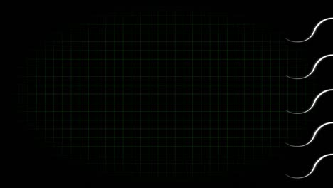 electrocardiograma osciloscopio forma de onda animación gráficos de movimiento