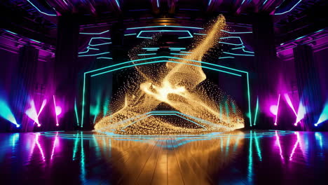 award ceremony stage with stunning visual effects