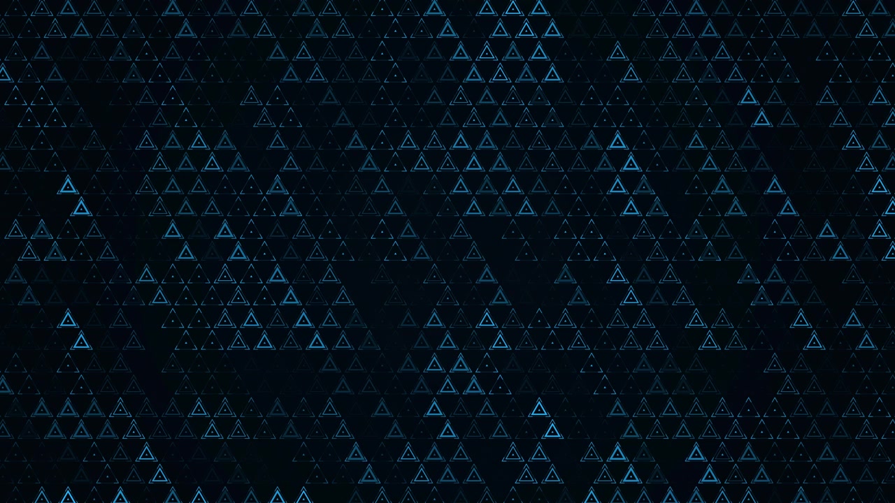 Abstract Background with Pulsing Blue Geometric Triangles