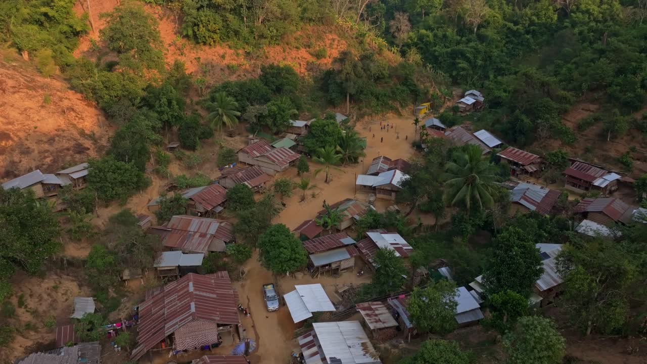 Rural highland community deep in northern green mountains, Thailand