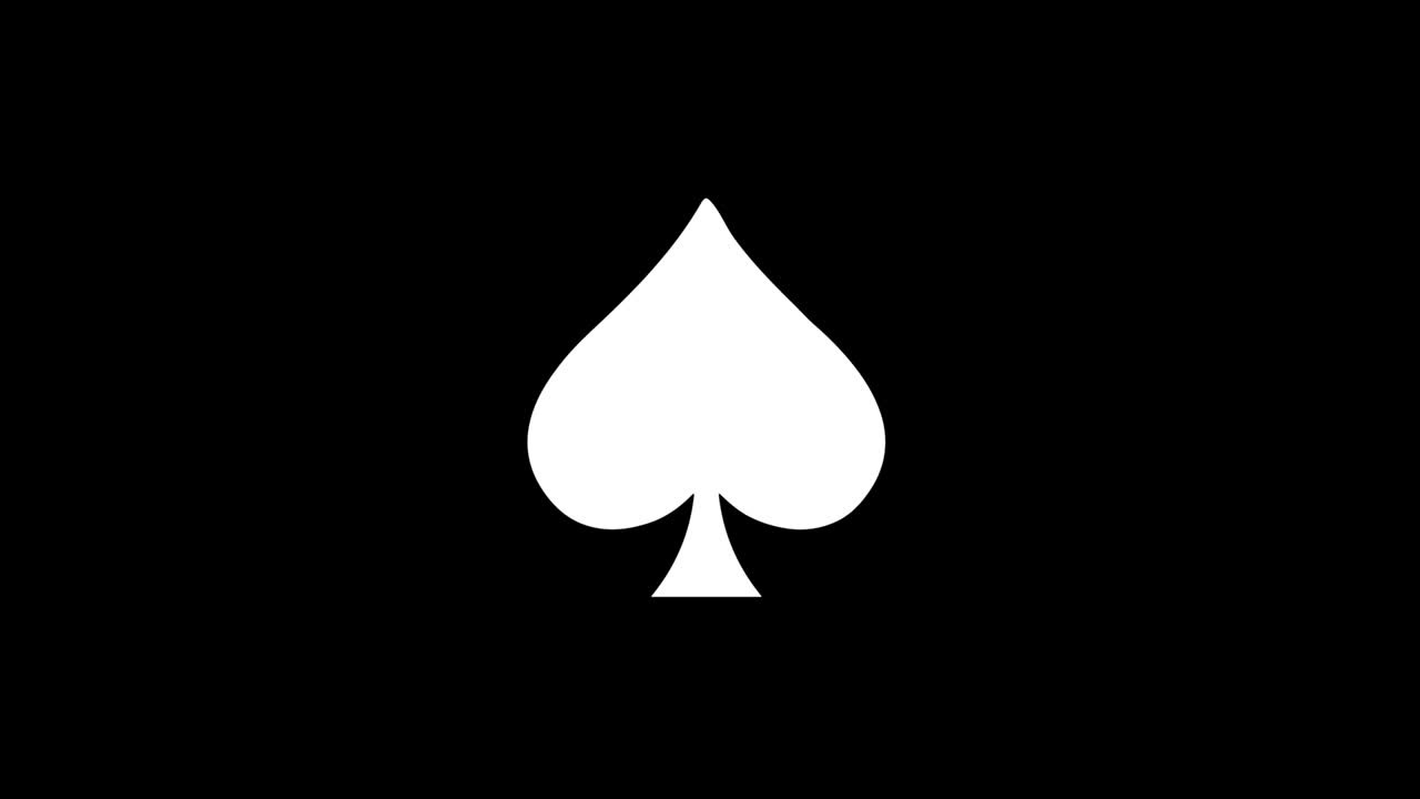 Playing card spades Glith icon Vintage Twitched Bad Signal Animation.