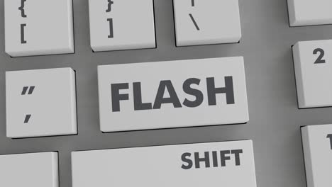 flash button pressing on keyboard