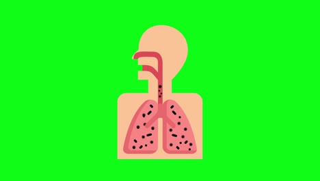 green screen , corona virus , respiratory infection