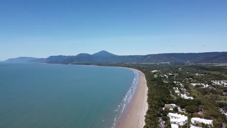 4K Aerial view of the famous Four Mile Beach in Port Douglas, Australia