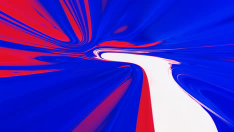 vivid abstract swirls of red, blue, and white