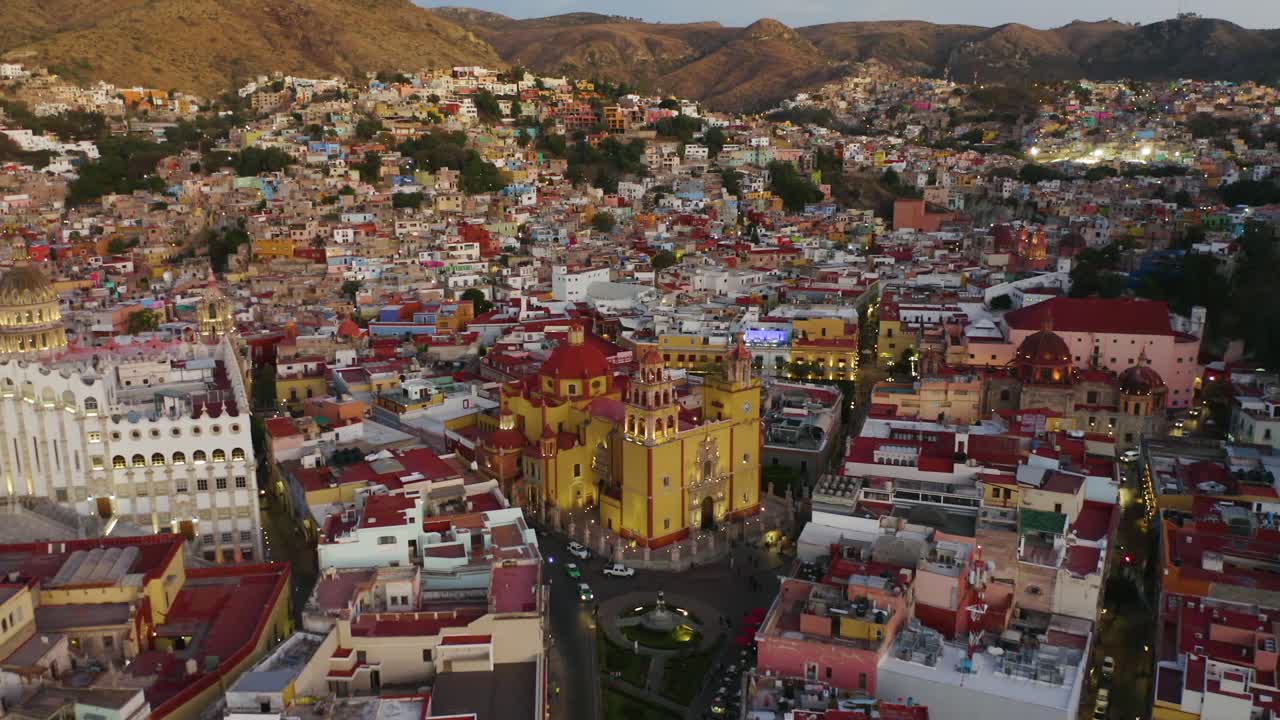 Vista aerea del centro di Guanajuato, Messico