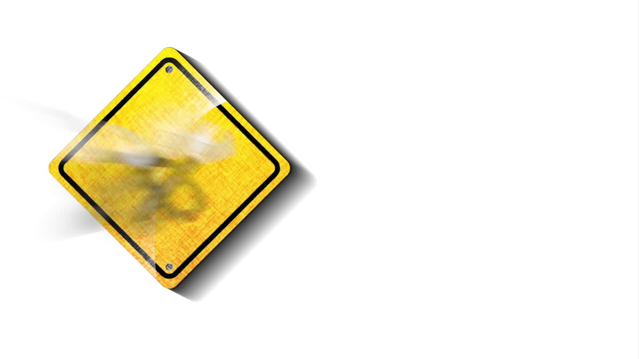 carretera de señal en construcción