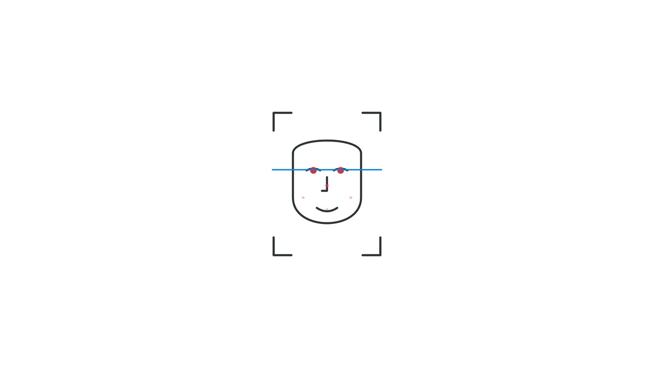 Digital Face Recognition Scanning Animation