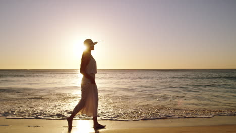 she loves taking walks along the beach