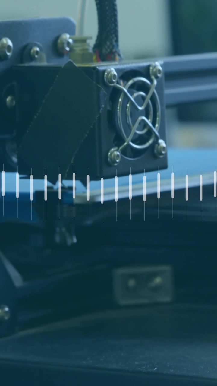 Animation of data processing over machinery in workshop