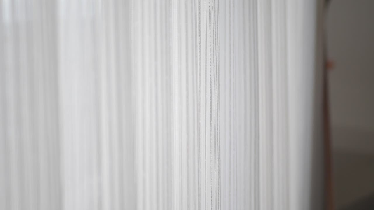 White Striped Curtains