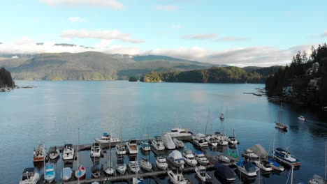 Various-drone-and-DSLR-shots-at-beautiful-Deep-Cove-in-Vancouver,-BC