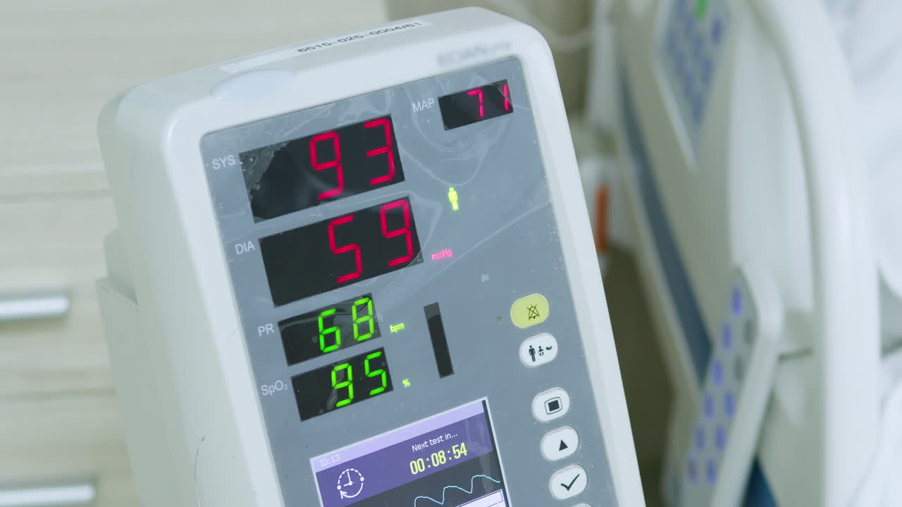 Monitoring vital signs in a hospital setting emphasizes importance of patient health and safety